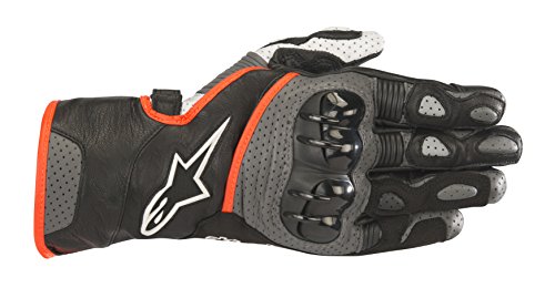 Alpinestars Guantes de Moto SP-2 V2 Gloves Black Gray Red Fluo, Negro/Gris/Rojo, XL