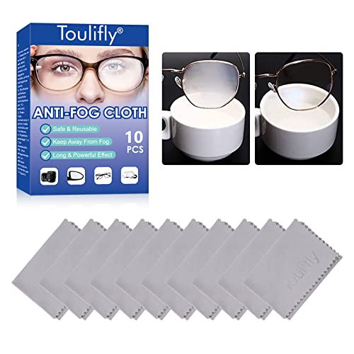 Gamuza de Microfibra Antivaho para Gafas,Toallitas Antivaho Gafas, Bayeta Antivaho, 10PCS Efecto duradero | Sin olor | Limpieza en seco