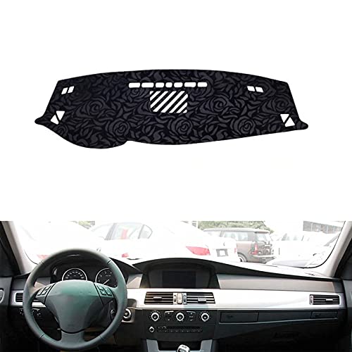 Alfombra cubierta de salpicadero Último patrón de rosa antideslizante cubierta del salpicadero del coche Dash Mat Pad DashMat ANti-UV pegatina de coche estilo de coche Para BMW 5 series 2004-2010