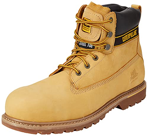 Cat Footwear Holton Steel Toe S3 HRO SRC, Botas de Trabajo Hombre, Honey, 42 EU