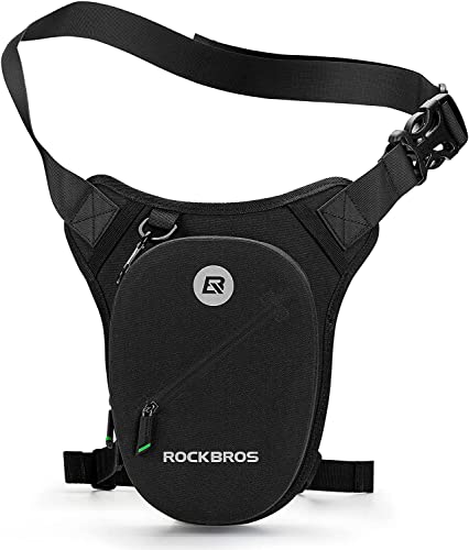 ROCKBROS Bolsa de Pierna para Moto, Riñonera Lateral a Prueba de Agua para Senderismo Caza Viajes Exterior Deportes al Aire Libre, para Hombre Mujer