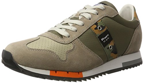 Blauer USA RUNLOW, Zapatillas Hombre, Verde Militar, 44 EU