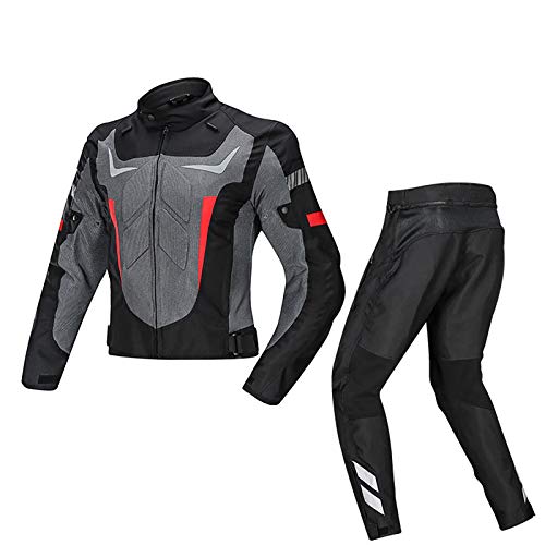 Chaqueta Moto Hombre con Armadura Motocicleta Cordura CertificacióN CETraje de Carreras,con Traje de piloto Protector y anticaída para Motocicleta,Producto Nuevo de 4 Temporadas C,XL