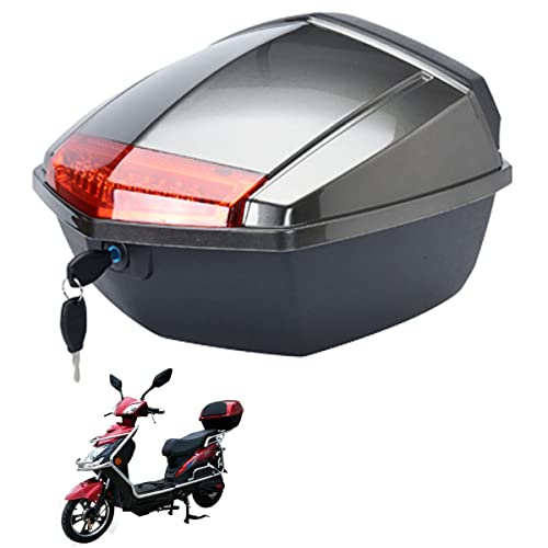 WNANCH 36L Universal baúl de Moto Scooter Maleta para Motocicleta Ciclomotores Scooter 38X38X25 cm baul Moto 1 Cascos (Color : Honda Gray)