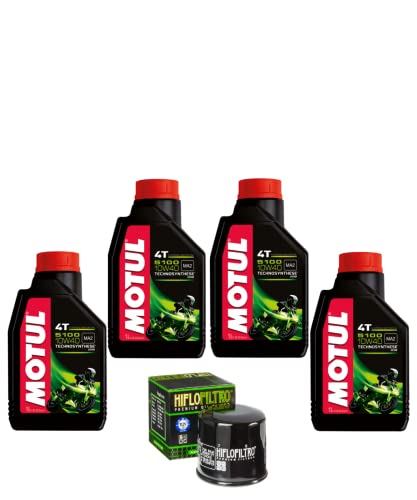 S UZuki DL V-Strom 650 04/12 Kit de revisión 4 litros Motul 5100 10W40 + Filtro de aceite