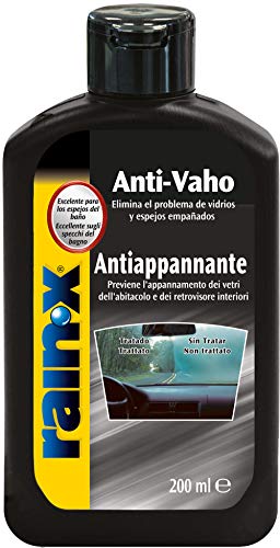 Rain-X 26021 Tratamiento Anti-vaho, Fabricado en España, Parabrisas coche, Lunas, Espejos, Cristales, Gafas, 200ml