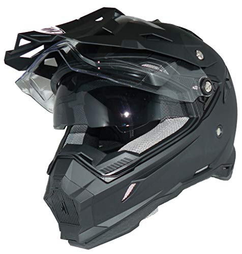 Protectwear THH-TX28 Enduro Casco Cruzado Solar, Visera y Escudo THH-TX28-L, Unisex-Adult, Negro, Large