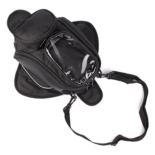 GES versión Mejorada Magnética Motorrad Sattel Beutel Halter Moto Bolsa de Combustible Bolsa de Tanque de la Motocicleta Impermeable Oxford Saddle Moto Paquete Negro