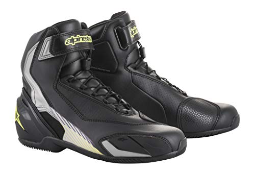 Alpinestars Botas moto Sp-1 V2 Zapatos Negro Plata Amarillo Fluo, Negro/Gris/Amarillo, 40