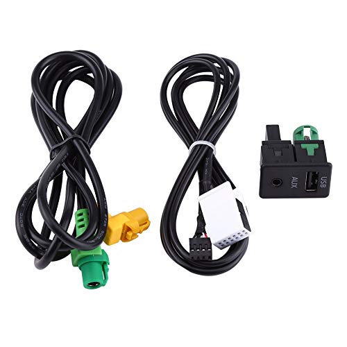 Cable USB - Delaman Coche Interruptor AUX USB Socket del Arnés del Alambre del Cable Adaptador Compatible con BMW 3 Serie 5 E87 E90 E91 E92 X5 X6