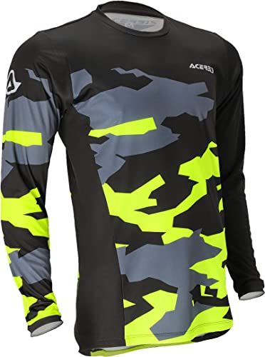 ACERBIS 0024616.318.064 Jersey X-Duro Winter Negro/Amarillo, Unisex-Adult, Talla Unica