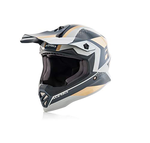 Acerbis Casco Impact Steel Junior Dorado/Gris T50