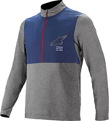 Alpinestars Nevada Long Sleeve Jersey Ropa, Melange/Grey/Mid BLU, L Unisex