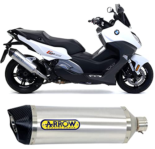 arrow 73512ak escape repuesto arrow race-tech aluminio compatible con bmw c650 c 650 sport 2016 2017 2018 2019 2020 mototopgun