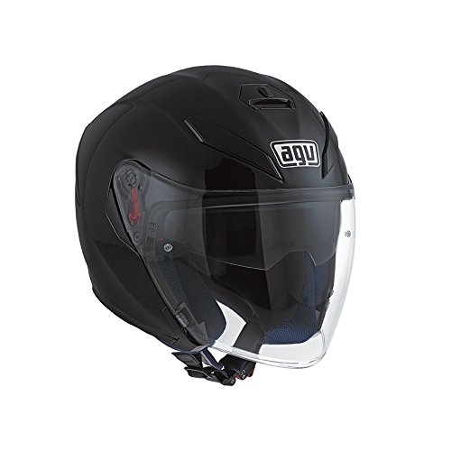 AGV 1131A4G0 K-5 Jet Solid Casco Moto Jet, negro, M-L