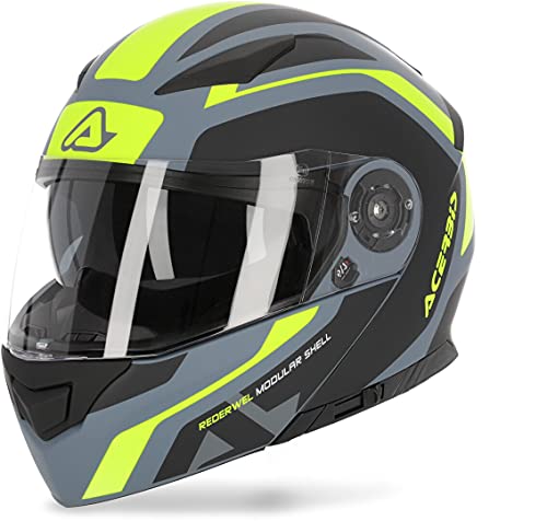 ACERBIS 0024516.290.068 Rederwel P/J Graphics-Casco Gris/Amarillo XL (61/62), Unisex-Adult, XXL