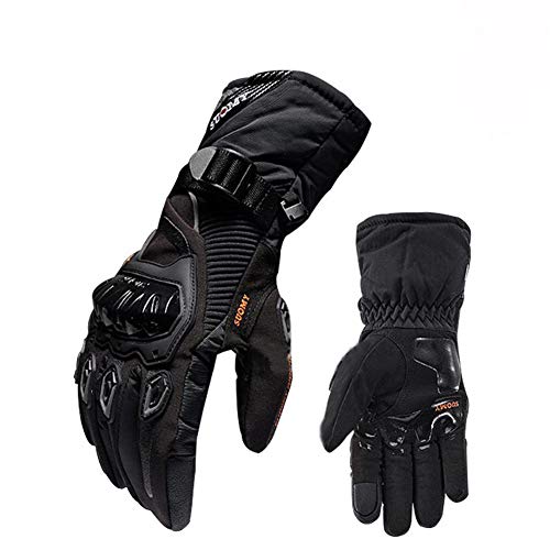 Riloer Guantes de Invierno impermeables para Hombres y Mujeres - Dedos de Pantalla Táctil y Palma de Silicona, para Guantes de Carreras de Motos Guantes de Ciclismo al Aire Libre, M