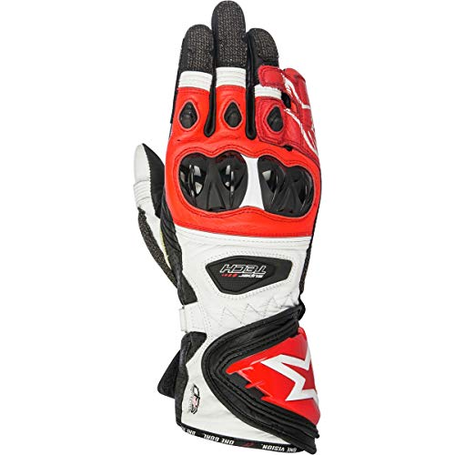 Alpinestars Supertech - Guantes (grande), color negro y blanco