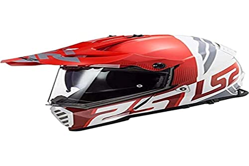 LS2, Casco cross moto Pioneer evo Evolve Red white, M