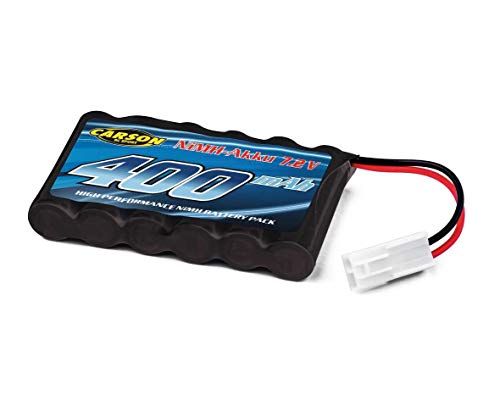 TAMIYA Batería de 7,2 V/400 mAh, NIMH Mini Tamiya para vehículos teledirigidos, Accesorios, 500608195