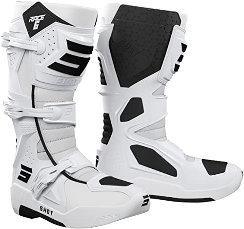 Shot Race 6 Botas de Motocross (White/Black,43)