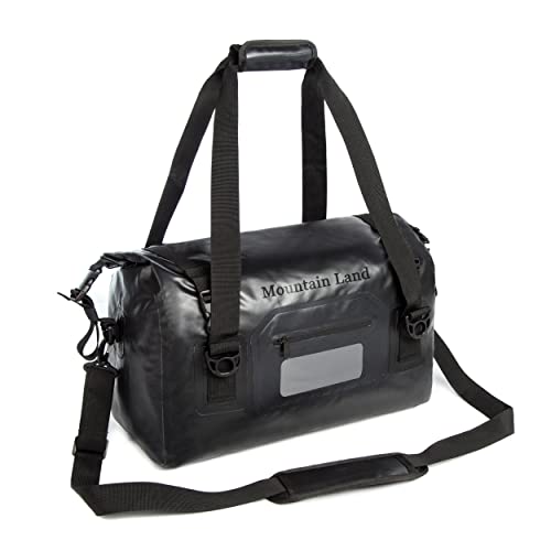 Mountain Land Bolsa Estanca Bolsa Seca Impermeable Bolsa Trasera 35L Bolsa Impermeable de Motocicleta para Senderismo Viajes Gimnasio Acampar Pesca Remo Moto Negro