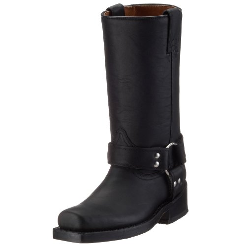 Buffalo 1801 Engrasada, Botas Estilo Motero Unisex, Negro, 39