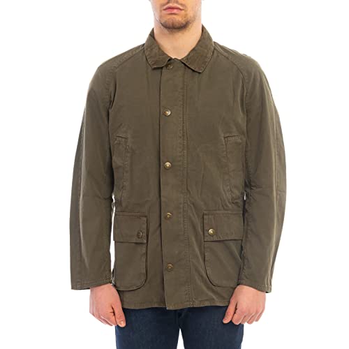 Barbour MCA0732-OL51 Ashby Casual Summer Jacket Olive Green Cotton Regular Fit Hombre, Verde oliva, XL