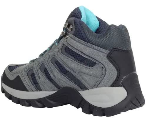 Hi-Tec TORCA MID Women,botas senderismo mujer, botas montaña mujer impermeable,calzado trekking con Membrana impermeable y transpirable Dri-Tec® (Cool Grey/Navy/Blue Curaçao, numeric_41)