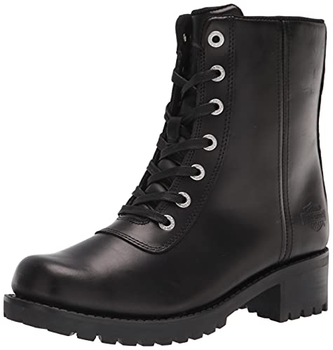 Harley Davidson Mujer Ashby Lace Up Cuero Black Botas 42 EU