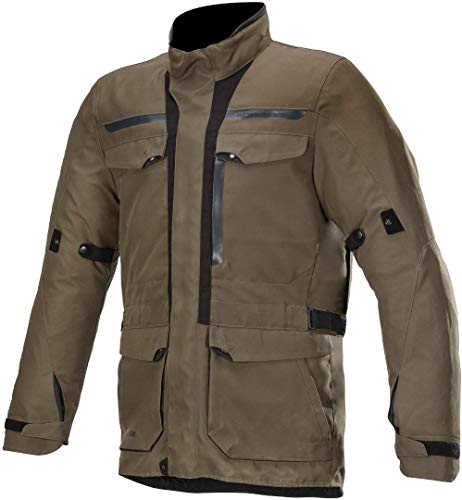 Alpinestars Chaqueta moto Barcelona Drystar Jacket Forest, Marrón, L