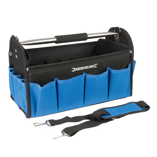 Silverline Tools 748091 - Bolsa portaherramientas con bolsillos externos (400 x 200 x 255 mm)