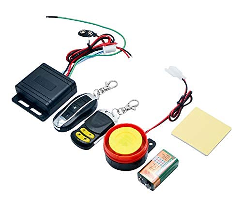 MASO Sistema de alarma universal de motocicleta de 2 vías 125DB 12V motocicleta sirena sistema de alarma de seguridad control remoto antirrobo