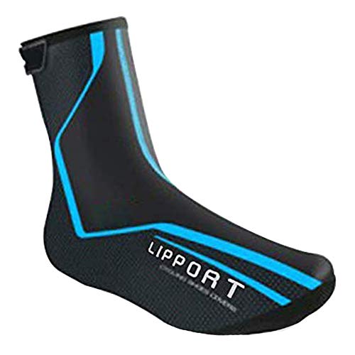 LippORT Ciclismo zapatos cubre invierno bike overshoes térmica caliente zapatos cubierta para hombres mujeres, carretera MTB a prueba de viento Bicicletas botines, color Azul, talla Large