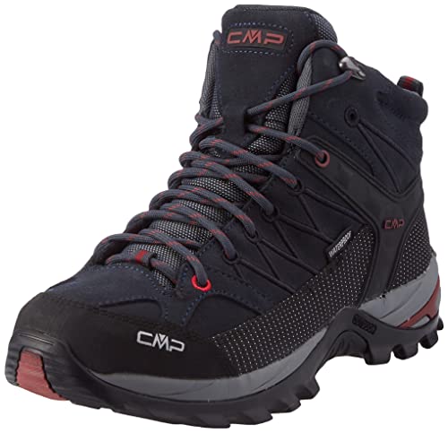 CMP Rigel Mid Trekking Shoe Wp, Botas de Senderismo para Hombre, Negro (Asphalt-Syrah), 42 EU