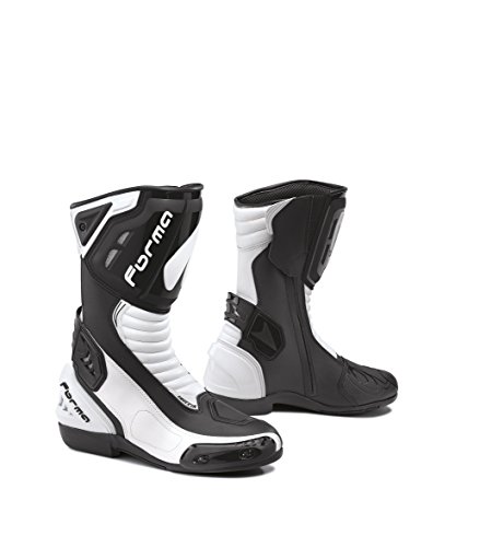 FORMA Botas Moto Freccia Homologado CE, Negro/Blanco, 38