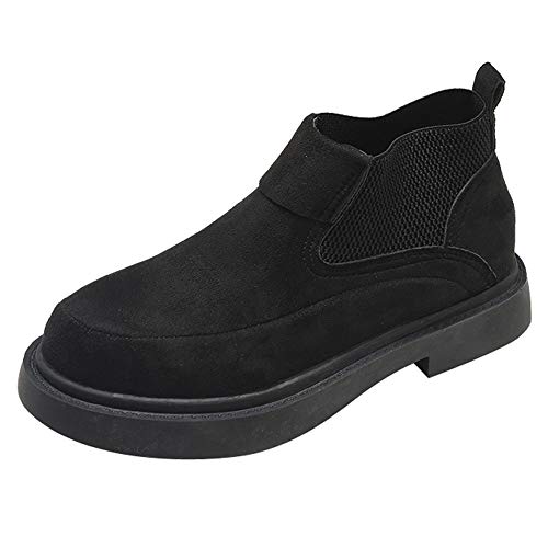 ALIKEEY Las Mujeres De Color Liso Zapatos Planos Martan Botas De Gamuza Slip-On Botas Redondas Zapatos De Pie Moto Hi Tec NiñA NiñAs Xti Agua Tuc Lluvia Frozen Peppa