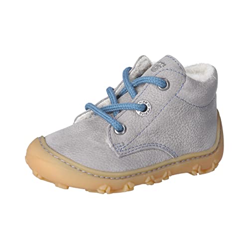 RICOSTA Chico Botas Colin,Ancho: Ancha (WMS),terracare,Zapatos Descalzos,Zapatos para niños pequeños,Gris (Graphit/Blau / 450),25 EU