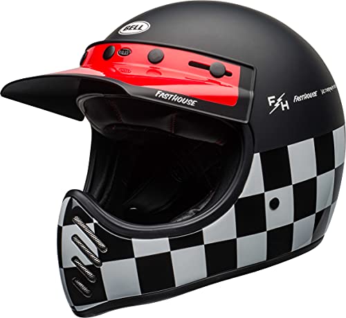 BELL HELMET MOTO-3 FASTHOUSE CHECKERS BLACK/WHITE/RED HELMET M