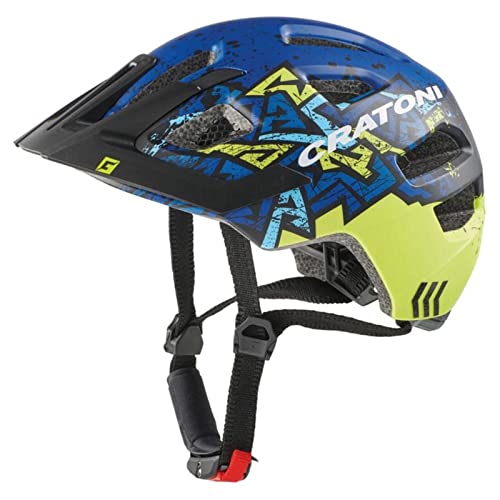 Cratoni Kinder Fahrradhelm Maxster Pro, Wild - Blau, S/M, 1116