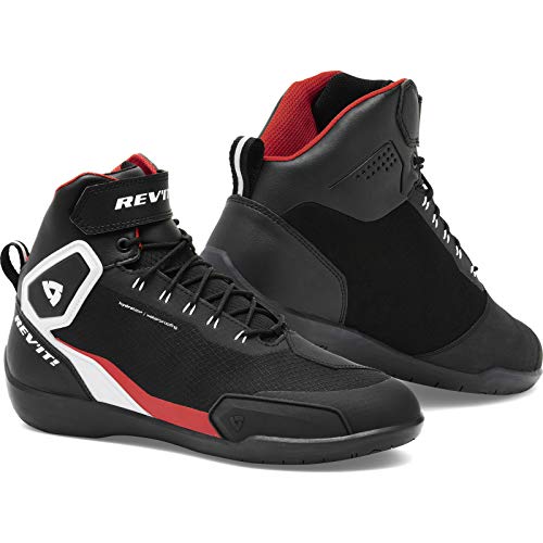 Revit G-Force H2O - Botas impermeables para moto, talla 40, color negro, rojo y blanco