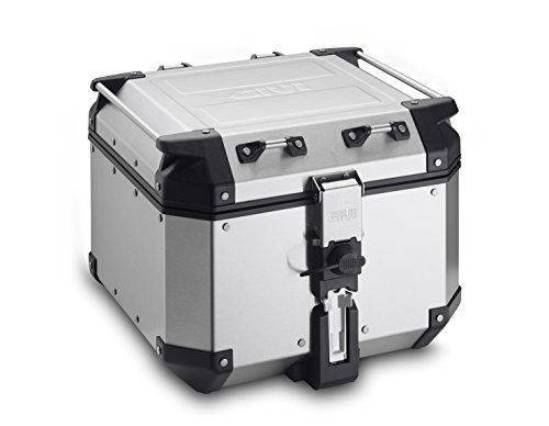 GIVI Trekker Outback 42 Top Case de aluminio (Silver/black)