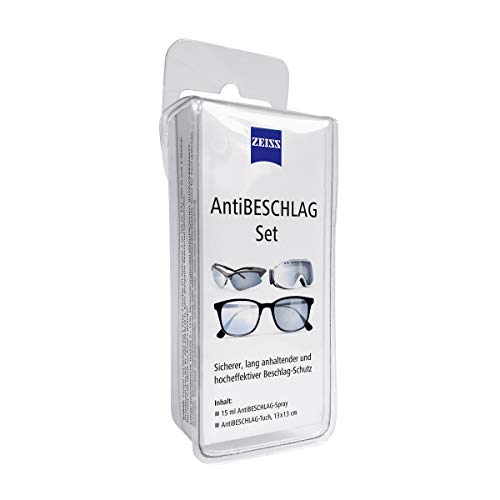 ZEISS Spray antivaho con 15 ml de contenido incluye un paño de limpieza para gafas para una protección duradera del empañamiento, incluso con alta humedad