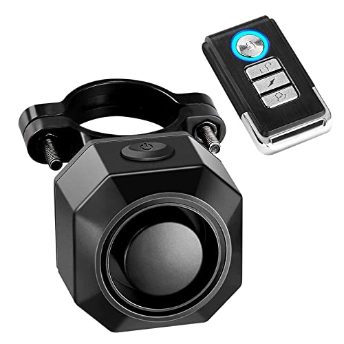 RUIZHI Alarma De Bicicleta Recargable con Control Remoto,Alarma Inalámbrica para Motocicleta,Alarma De Seguridad Antirrobo con Control Remoto 110 dB USB Resistente Al Agua Adecuado para Motocicleta