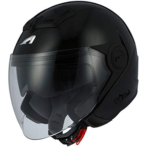 ASTONE Casco Jet DJ8 negro barnizado talla XS