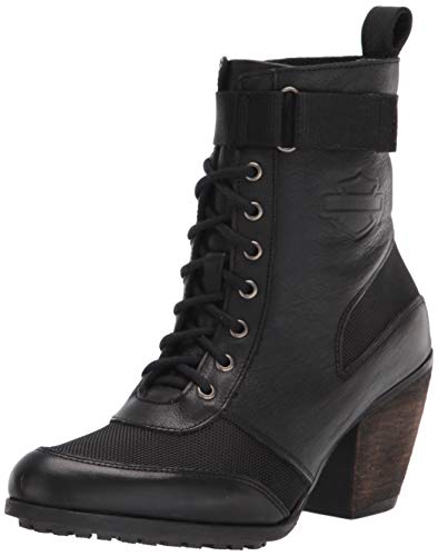 Harley-Davidson Footwear Bota Burnett para mujer, Negro, 37 EU