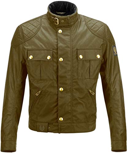 Belstaff Brooklands 2.0 - Chaqueta textil para moto, para hombre, Chopper/Cruiser, todo el año, algodón, verde, XXL