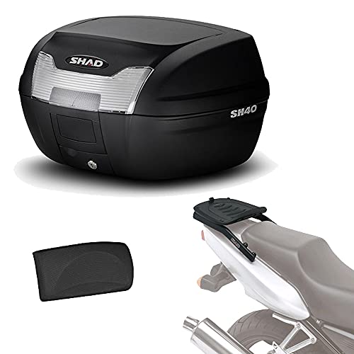 Sh40rehe51 - Kit fijacion y Maleta baul Trasero + Respaldo Pasajero Regalo sh40 Compatible con Yamaha Tracer 700 2016-2017