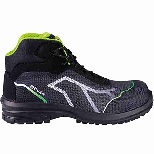 BASE Protection OREN TOP Zapato de Seguridad, Talla: 43, Color: Negro/Verde, B0979BGN43