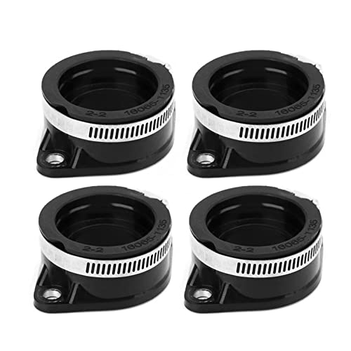 ORAMAI 4 unids/Set de Botas de colector de admisión de Caburetor, Soporte de carburador Compatible con Kawasaki KZ1000 KZ1100 11-4853, colector de admisión de Caburetor